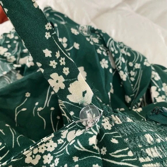 Reformation green floral mini dress - Picture 5 of 8